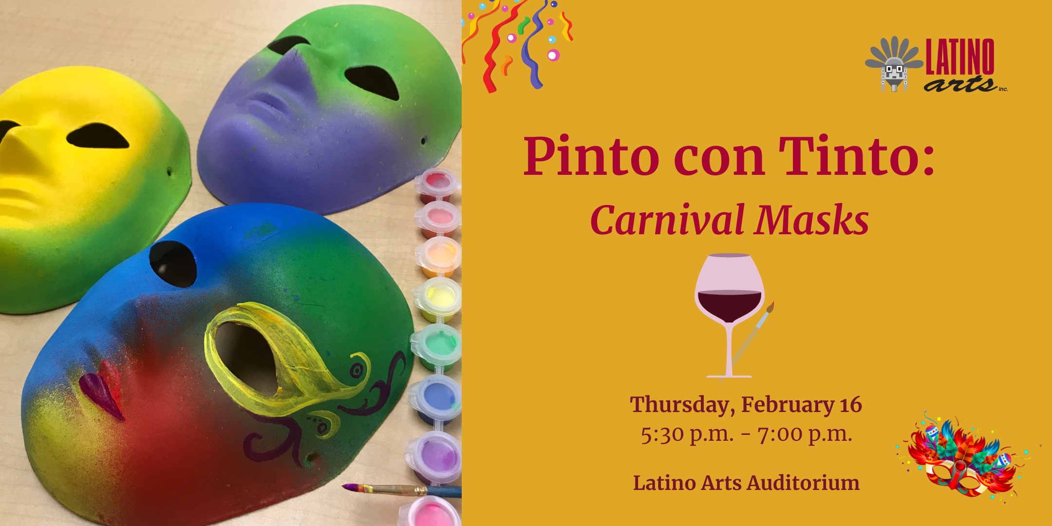 Pinto con Tinto: Carnival Masks